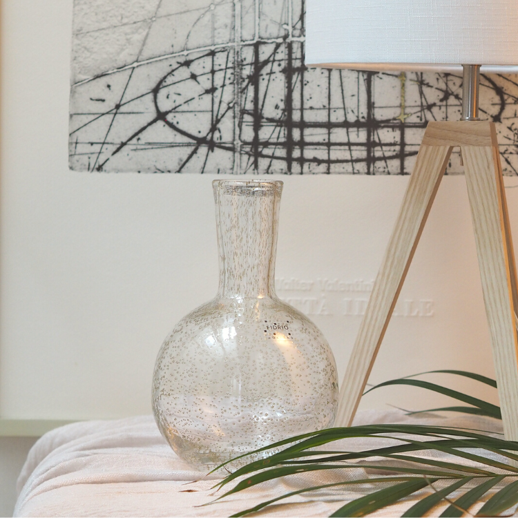 FIDRIOの花瓶　透明なフラスコ型Vase Globe Small